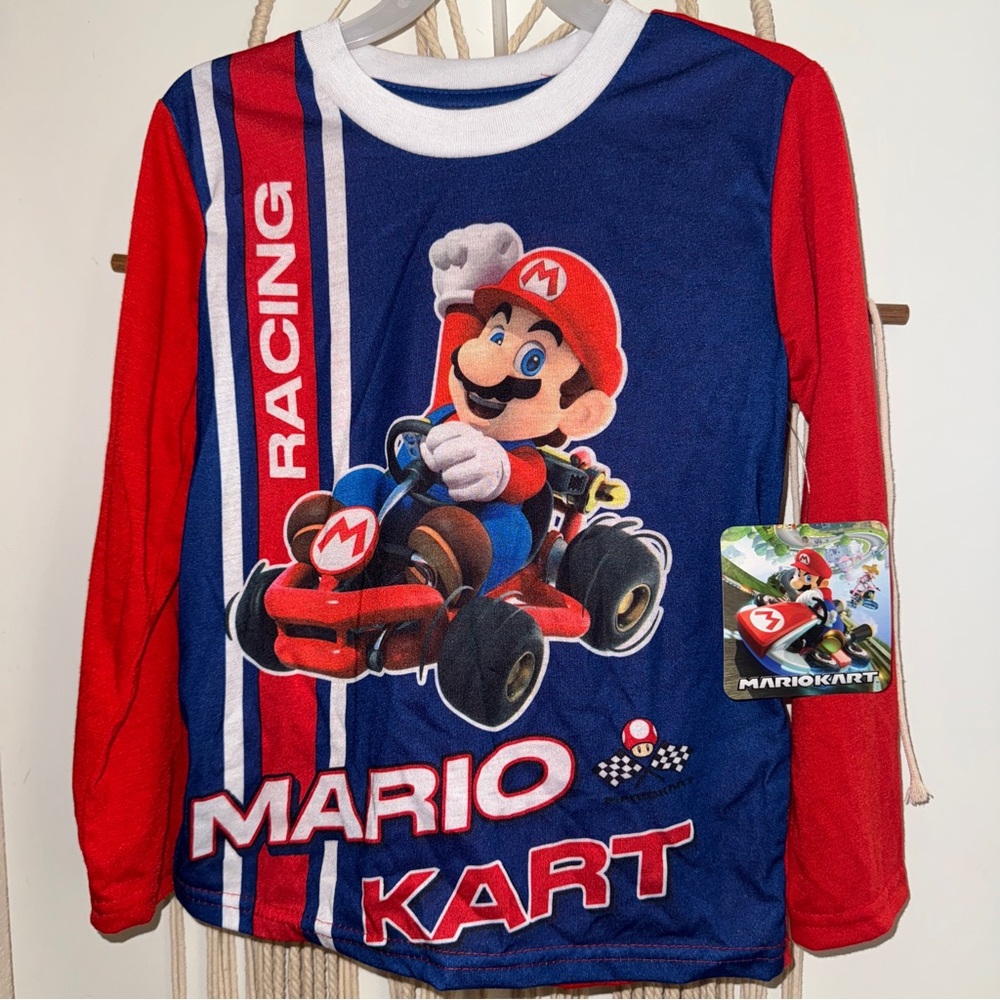 Nintendo Mario Kart Kids Pajama Set - Red and Blue